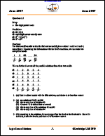 June 2007 Logic Games (Section 1) Solutions