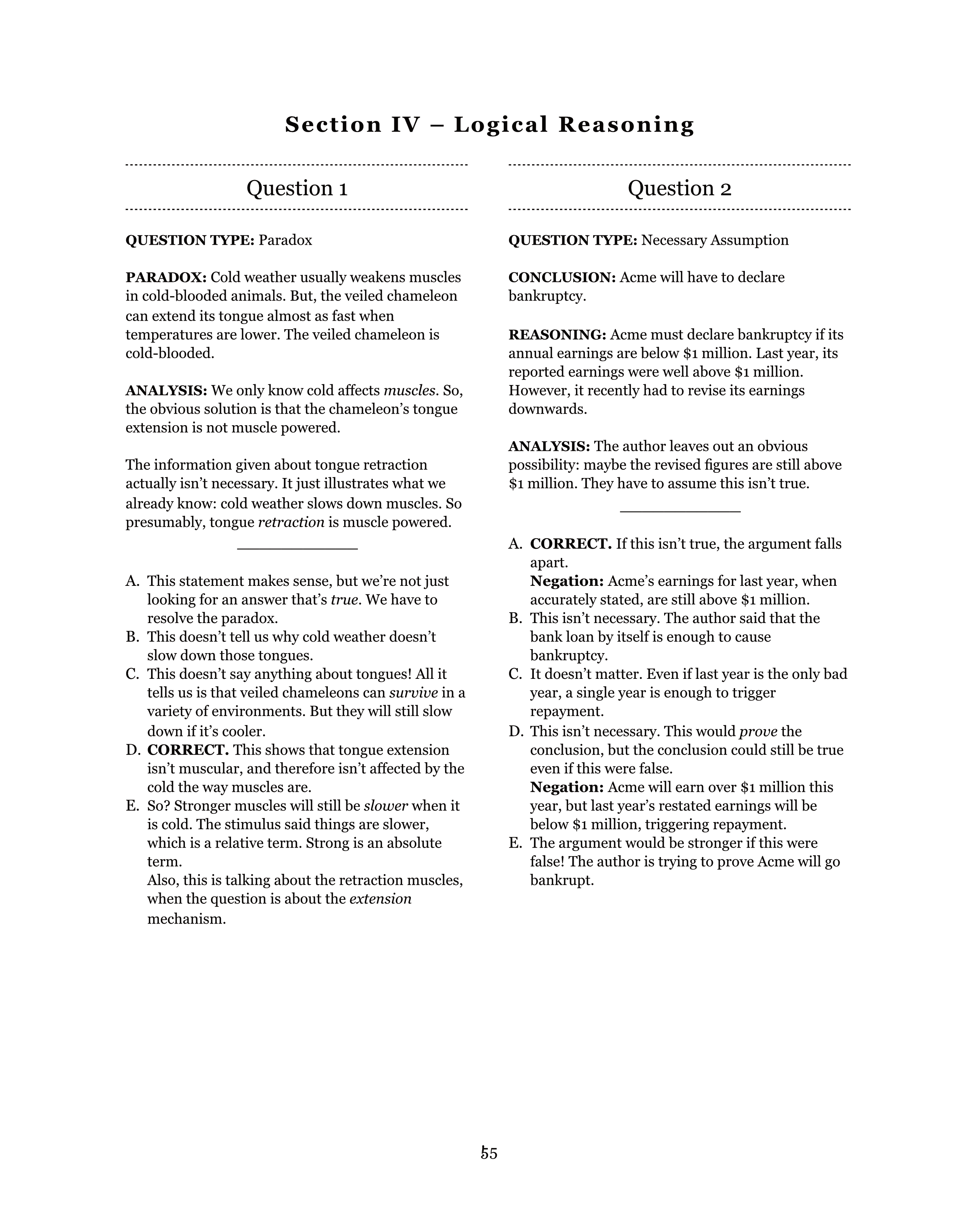 PrepTest 79 Logical Reasoning B (Section 4) Explanations